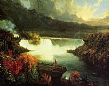 Thomas Cole Canvas Paintings - Niagara Falls
